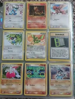 vintage Pokemon card lot of 9 Bagon Magmar Spearow Flygon Pupitar Lucario Chatot - Image 1