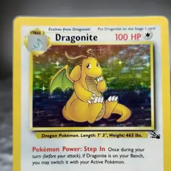 Dragonite Fossil 4/62 Holo Rare 1999 Pokemon Card WOTC Unlimited Vintage LP - Image 2
