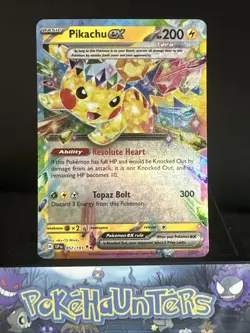 Pokemon Card Pikachu EX 057/191 Surging Sparks Double Rare Near Mint - Image 1