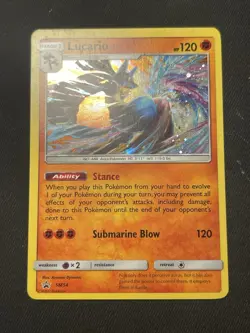 Lucario SM54 Sun & Moon Black Star Promo Holo Pokemon Card LP - Image 1
