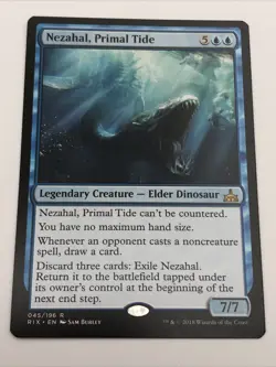 Magic The Gathering MTG Nezahal, Primal Tide Rivals Ixalan Trading Card NM - Image 1