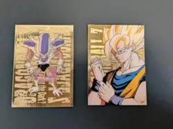Super Saiyan Goku & Frieza (G-1 G-10) Gold Foil Cards - 1999 Dragon Ball Z DBZ - Image 1