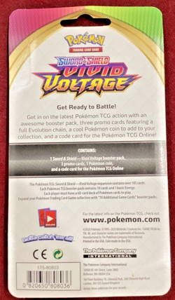 Pokemon Vivid Voltage Blister pack - 3 promo cards Luxray/Luxio/Shinx + Coin - Image 2