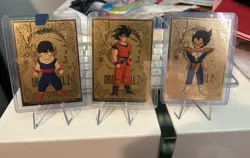 🔥 Dragon Ball Z 1998 Series 2 GOLD FOIL Cards - GOKU, VEGETA & GOHAN! 🔥 - Image 1