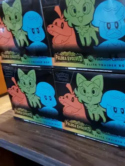 1* Pokemon Center Exclusive Paldea Evolved Elite Trainer Box Sealed ETB NM Boxes - Image 1