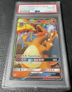 Charizard GX ~ 2019 Pokemon Sun & Moon Hidden Fates #9 ~ PSA 10 (GEM MT) - Image 2