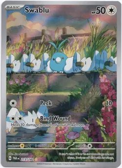 Pokemon Swablu Secret Illustration Rare Paradox Rift 213/182 NM English - Image 1