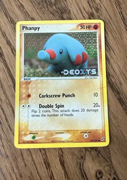 Pokemon TCG EX Deoxys Phanpy 69/107 Reverse Holo Lightly Played - Image 1