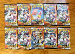 Lot of *10* Pokemon TCG: Cosmic Eclipse Booster Packs! Brand New Factory-Sealed! - Image 1