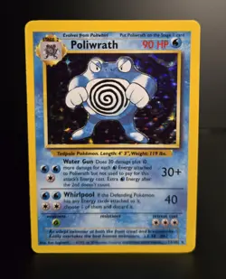 Pokemon TCG - POLIWRATH - 13/102 - HOLO - RARE - UNLIMITED - BASE SET 1999 - MP - Image 1