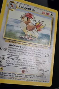 Pokemon TCG - PIDGEOTTO - 22/102 - RARE - UNLIMITED - BASE SET 1999 - WOTC - MP - Image 4