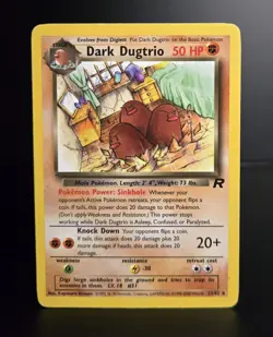 Pokemon TCG - DARK DUGTRIO - 23/82 - RARE - UNLIMITED - TEAM ROCKET (2000) - LP - Image 1
