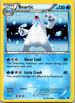2011 Pokemon Emerging Powers 30/98 Beartic Cosmos Holo Rare Blister Exclusive NM - Image 1