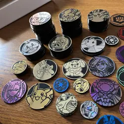 Assorted Pokemon TCG Coins Lot Of 124 Various Sets And Sizes - Image 2