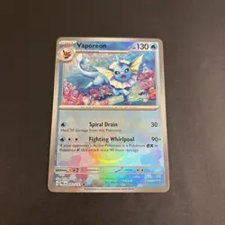POKEMON TCG VAPOREON 022/131 MASTER BALL REVERSE HOLO PRISMATIC EVOLUTIONS NM - Image 1