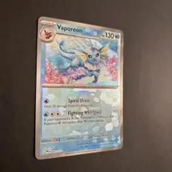POKEMON TCG VAPOREON 022/131 MASTER BALL REVERSE HOLO PRISMATIC EVOLUTIONS NM - Image 3
