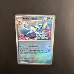 POKEMON TCG VAPOREON 022/131 MASTER BALL REVERSE HOLO PRISMATIC EVOLUTIONS NM - Image 5