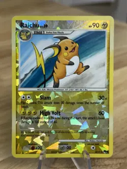 Pokemon TCG Raichu Reverse Holo 3/17 2009 MP - Image 1