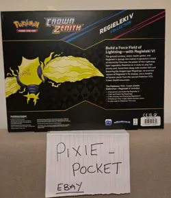 Pokemon TCG Crown Zenith Regieleki v Collection Box New Sealed - Image 4