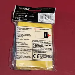 50 ULTRA PRO Matte Yellow STANDARD SIZE DECK PROTECTOR Card Sleeve MTG CCG D8 - Image 2