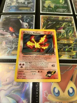 ROCKET’S MOLTRES - 12/132 - Gym Heroes - Holo - Pokemon Card - NEAR MINT - Image 1
