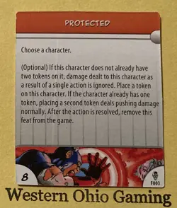 Heroclix Protected #F003 Feat Card USED Marvel Armor Wars - Image 1