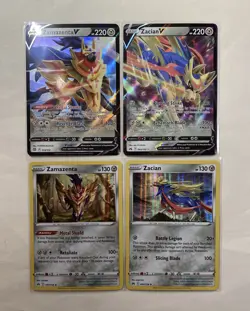 Zacian V & Zamazenta V Legendary Warriors Promo Cards Pokemon TCG Crown Zenith - Image 1