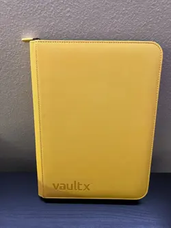 VaultX Exo-Tec 9-Pocket Zip Binder in Yellow Holds 360 Cards - Image 1