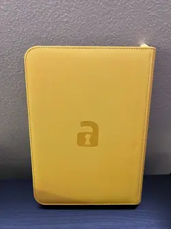 VaultX Exo-Tec 9-Pocket Zip Binder in Yellow Holds 360 Cards - Image 3