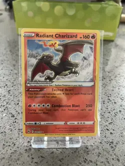 Pokemon TCG Radiant Charizard Crown Zenith Holo Card 020/159. Never Played. - Image 1