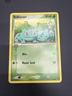 Pokemon TCG Bulbasaur Card 12/17 2005 Pop Series 2 Regular MP+ - Image 1