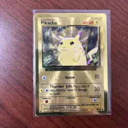 Gold Metal Pikachu Card Pokemon Celebrations Pokemon Golden - Image 3