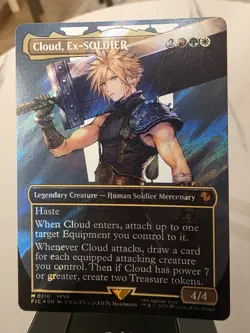 Cloud, Ex-SOLDIER (Borderless) (Surge Foil) Commander: Final Fantasy Foil - Image 1