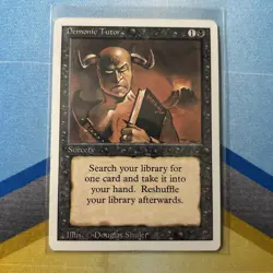 Magic the Gathering Demonic Tutor Revised Edition 3ED MP Vintage - Image 1