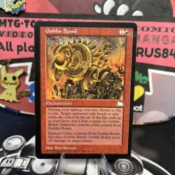 Magic the Gathering - Weatherlight Goblin Bomb 1997 Rare LP MTG RED ENCHANTMENT - Image 2