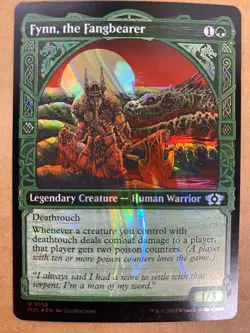 MTG 1x HALO FOIL Fynn, the Fangbearer 156 MOM Multiverse Legends Magic the x1 NM - Image 1