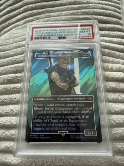 Cloud, Midgar Mercenary (Borderless) (Surge Foil) Final Fantasy PSA 10 FIN 0520 - Image 1