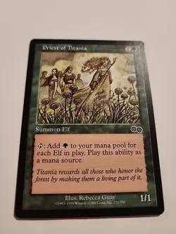 MTG Priest Of Titania Urza’s Saga X1 Light Play - Image 1