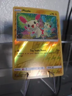 Pokemon - Shining Legends - Plusle 33/73 Reverse Holo LP/NM Card - Image 1