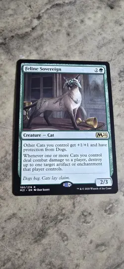 Feline Sovereign Core Set 2021 Regular Creature Cat Rare MTG NM - Image 1