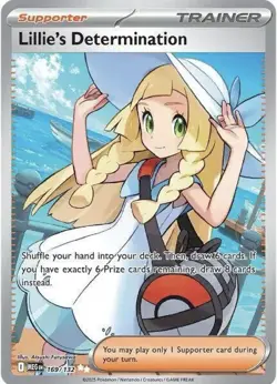 Lillie's Determination 169/132 Pokemon Mega Evolution Ultra Rare Near Mint (NM) - Image 1