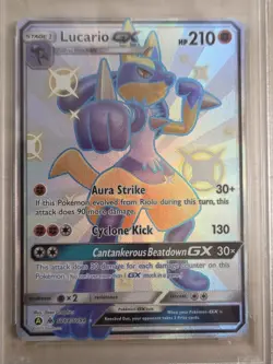 2019 POKEMON SUN & MOON HIDDEN FATES #SV64 FULL ART/LUCARIO GX PSA 10 - Image 4