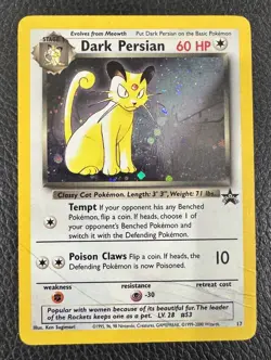 Pokemon TCG: Dark Persian Holo Rare 17/53 WoTC Promo - Image 1