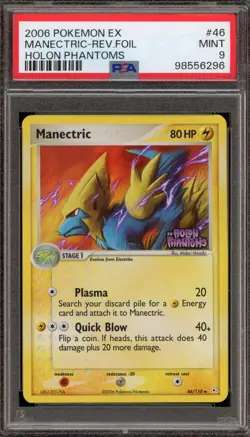 Pokemon Manectric EX Holon Phantoms Reverse Holo #46 PSA 9 Mint - Image 1