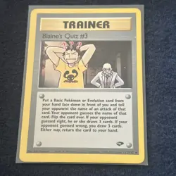 Pokemon TCG WoTC Blaine's Quiz #3 112/132 Gym Challenge Vintage Near Mint! - Image 1