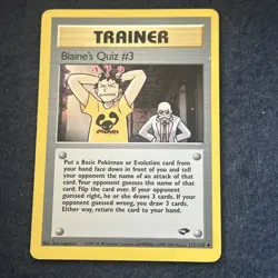 Pokemon TCG WoTC Blaine's Quiz #3 112/132 Gym Challenge Vintage Near Mint! - Image 3