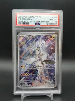 2025 N’s Reshiram 167/159 Journey Together Box Topper Stamped PSA 10 Pokemon TCG - Image 1