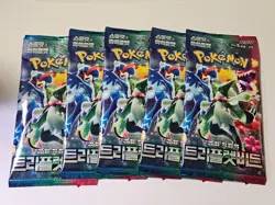 5 SEALED PACKS Triplet Beat Booster pack sv1a Pokemon Card Korean - Image 1