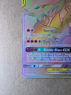 Reshiram & Charizard GX 217/214 Full Art Secret Rainbow Rare Pokemon Card MINTY - Image 2
