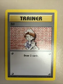 BILL 91/102 - Base Set - COMMON - VINTAGE WOTC Pokemon Card - Unlimited - NM - Image 1